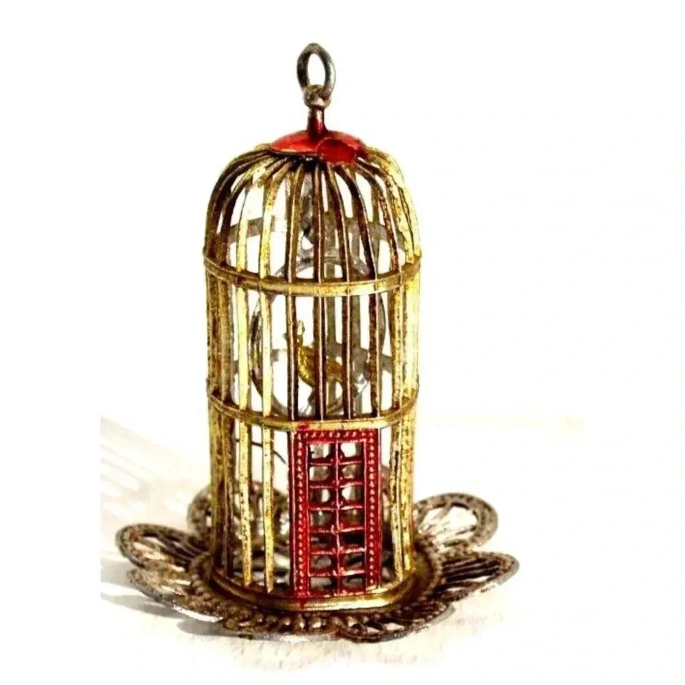 Antique Victorian Dollhouse ORMOLU ERHARD & SOHNE Hanging Bird Cage Germany
